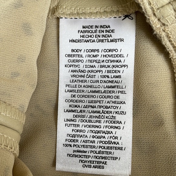 NWT Lauren Ralph Lauren Laser Cut Leather Peplum Top Women’s Size 2 - Picture 9 of 10